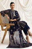AF-DUA-3013-Aireen Navy Embroidered Chiffon