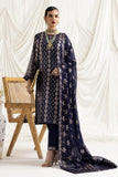 AF-DUA-3013-Aireen Navy Embroidered Chiffon