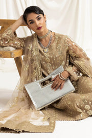 AF-DUA-3014-Aireen Beige Embroidered Chiffon
