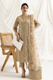 AF-DUA-3014-Aireen Beige Embroidered Chiffon