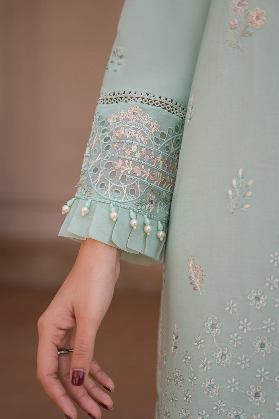 Neeshay Symphony Embroidered Luxury Lawn Unstitched 3Pc Suit - Melody