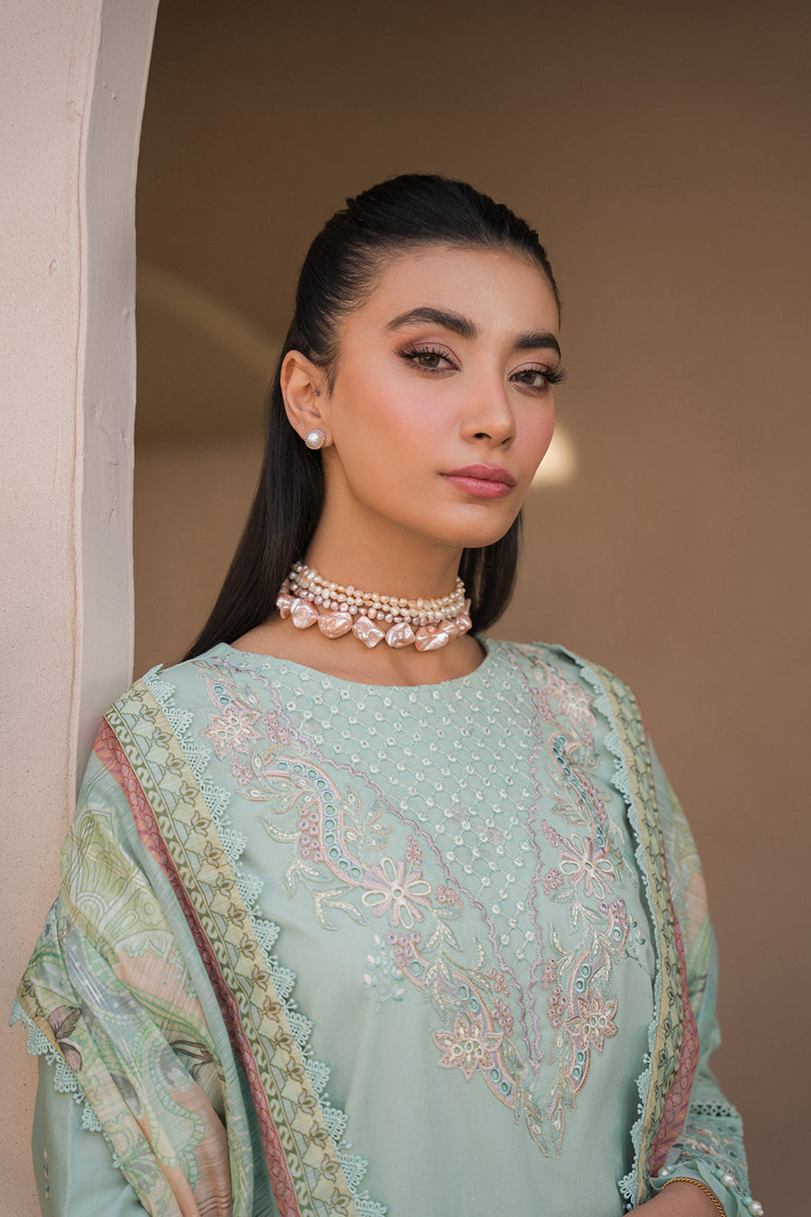 Neeshay Symphony Embroidered Luxury Lawn Unstitched 3Pc Suit - Melody