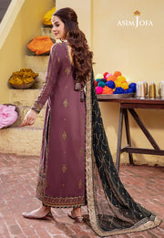 Abresham by Asim Jofa Embroidery Lawn Silk Unstitched 3Pc Suit AJAB-17