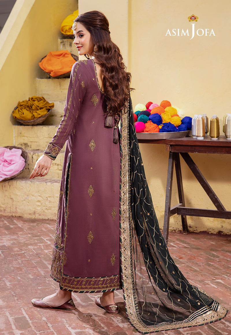 Abresham by Asim Jofa Embroidery Lawn Silk Unstitched 3Pc Suit AJAB-17