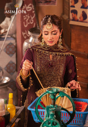 Chamkeeli by Asim Jofa Embroidered Twisted Silk Unstitched 3Pc Suit AJKK-01