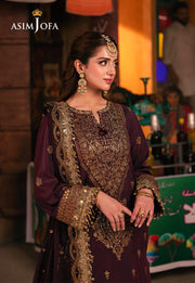 Chamkeeli by Asim Jofa Embroidered Twisted Silk Unstitched 3Pc Suit AJKK-01