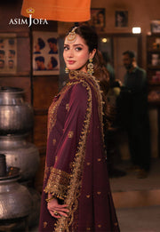 Chamkeeli by Asim Jofa Embroidered Twisted Silk Unstitched 3Pc Suit AJKK-01