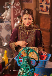 Chamkeeli by Asim Jofa Embroidered Twisted Silk Unstitched 3Pc Suit AJKK-01