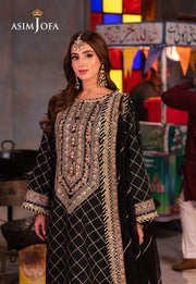 Chamkeeli by Asim Jofa Embroidered Twisted Silk Unstitched 3Pc Suit AJKK-02