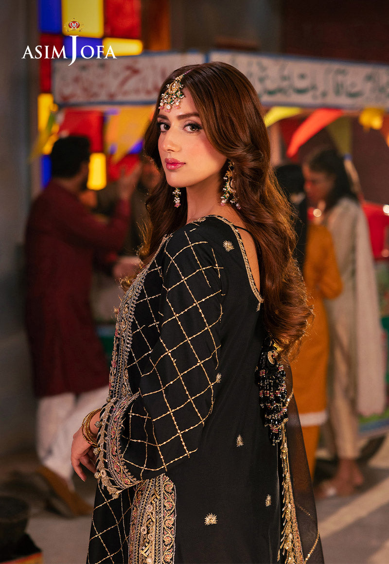 Chamkeeli by Asim Jofa Embroidered Twisted Silk Unstitched 3Pc Suit AJKK-02