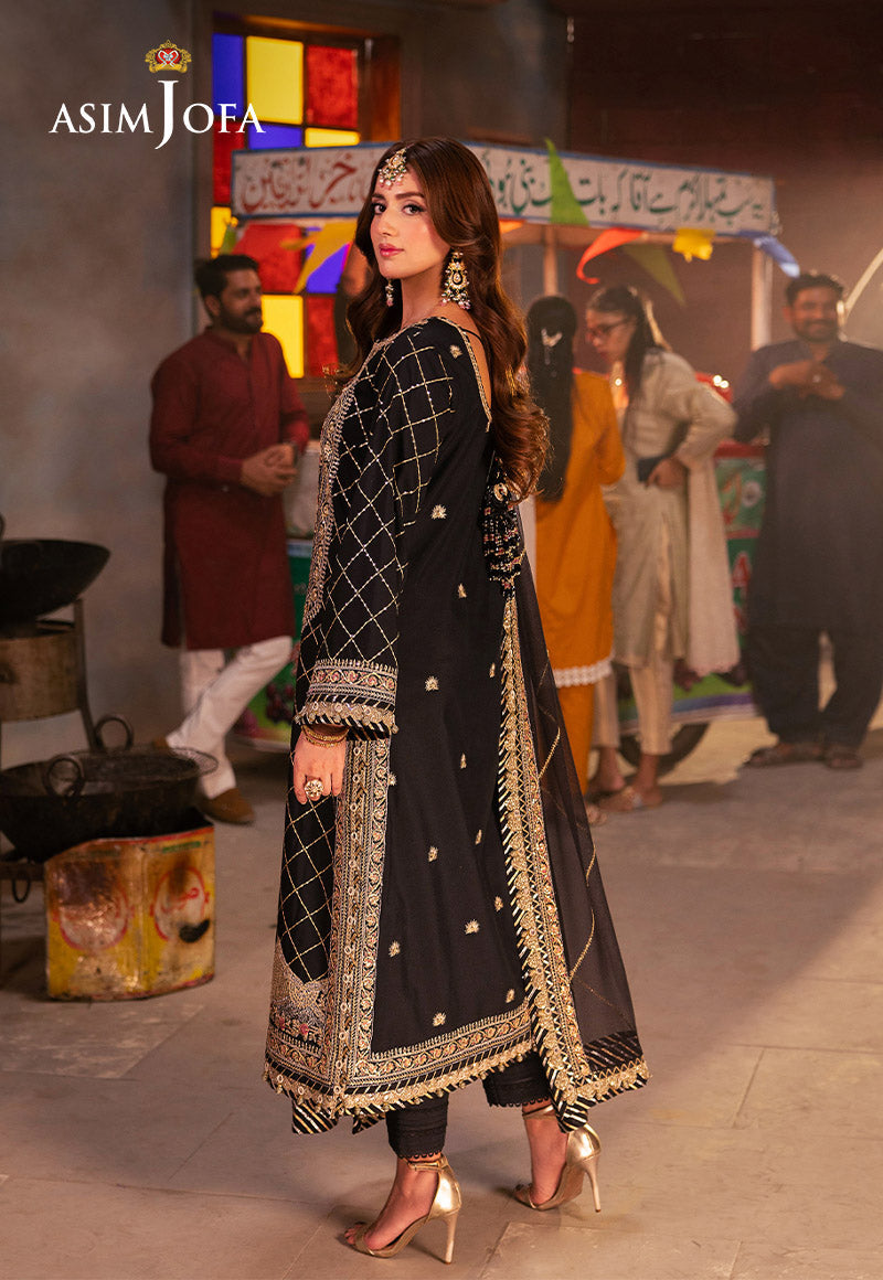 Chamkeeli by Asim Jofa Embroidered Twisted Silk Unstitched 3Pc Suit AJKK-02