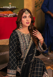Chamkeeli by Asim Jofa Embroidered Twisted Silk Unstitched 3Pc Suit AJKK-02