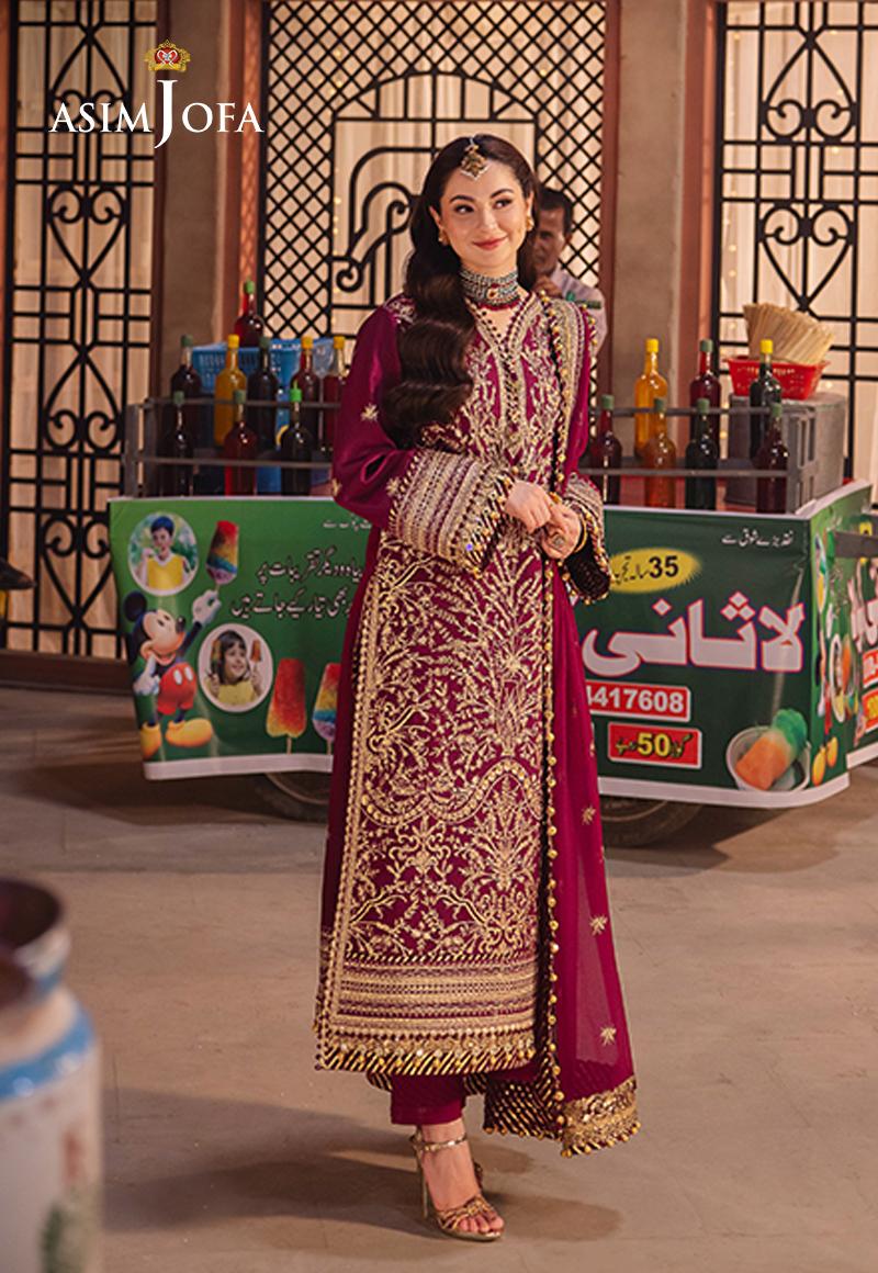 Chamkeeli by Asim Jofa Embroidered Twisted Silk Unstitched 3Pc Suit AJKK-03