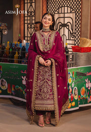 Chamkeeli by Asim Jofa Embroidered Twisted Silk Unstitched 3Pc Suit AJKK-03