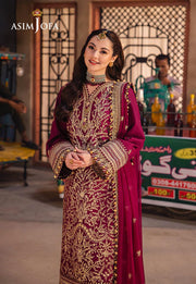 Chamkeeli by Asim Jofa Embroidered Twisted Silk Unstitched 3Pc Suit AJKK-03