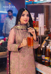 Chamkeeli by Asim Jofa Embroidered Chiffon Unstitched 3Pc Suit AJKK-04
