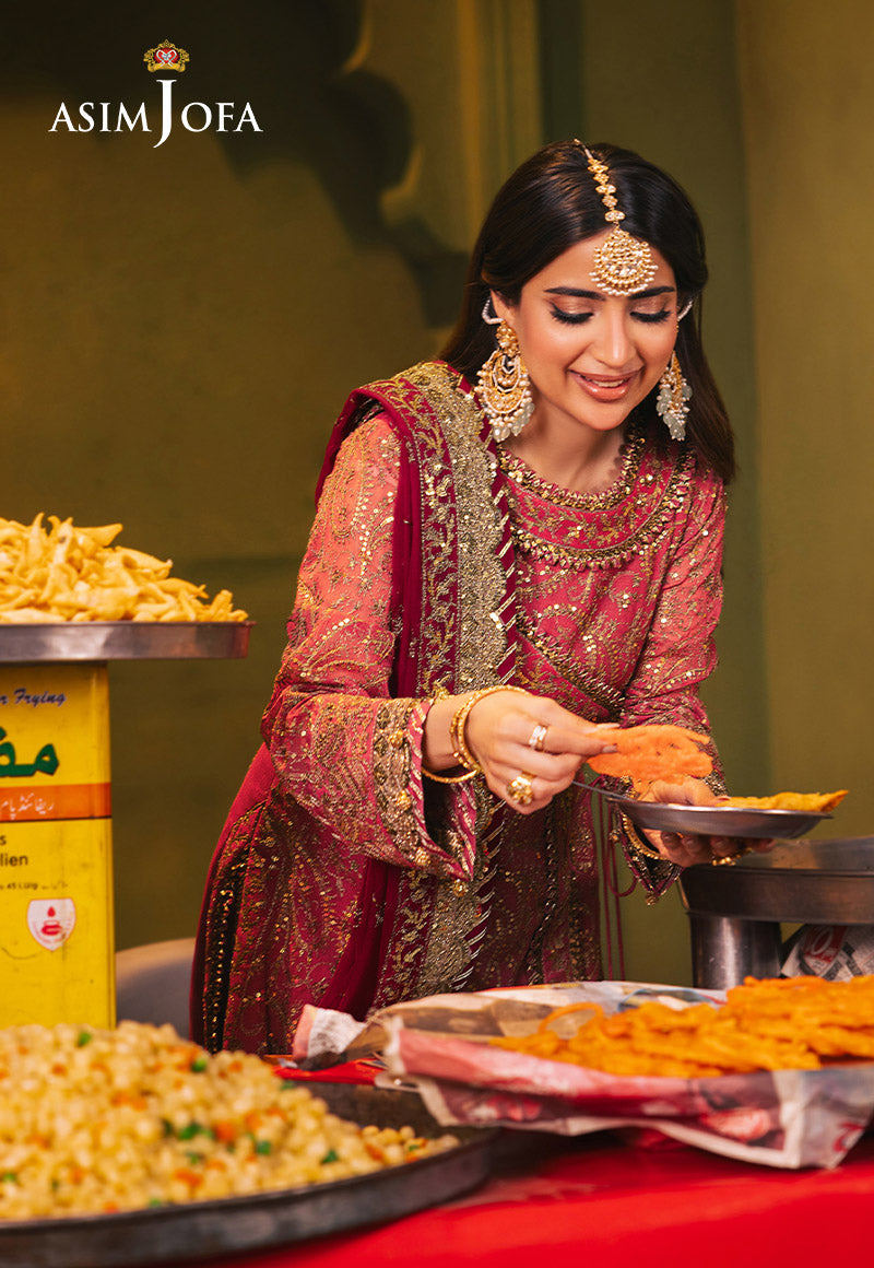 Chamkeeli by Asim Jofa Embroidered Chiffon Unstitched 3Pc Suit AJKK-05