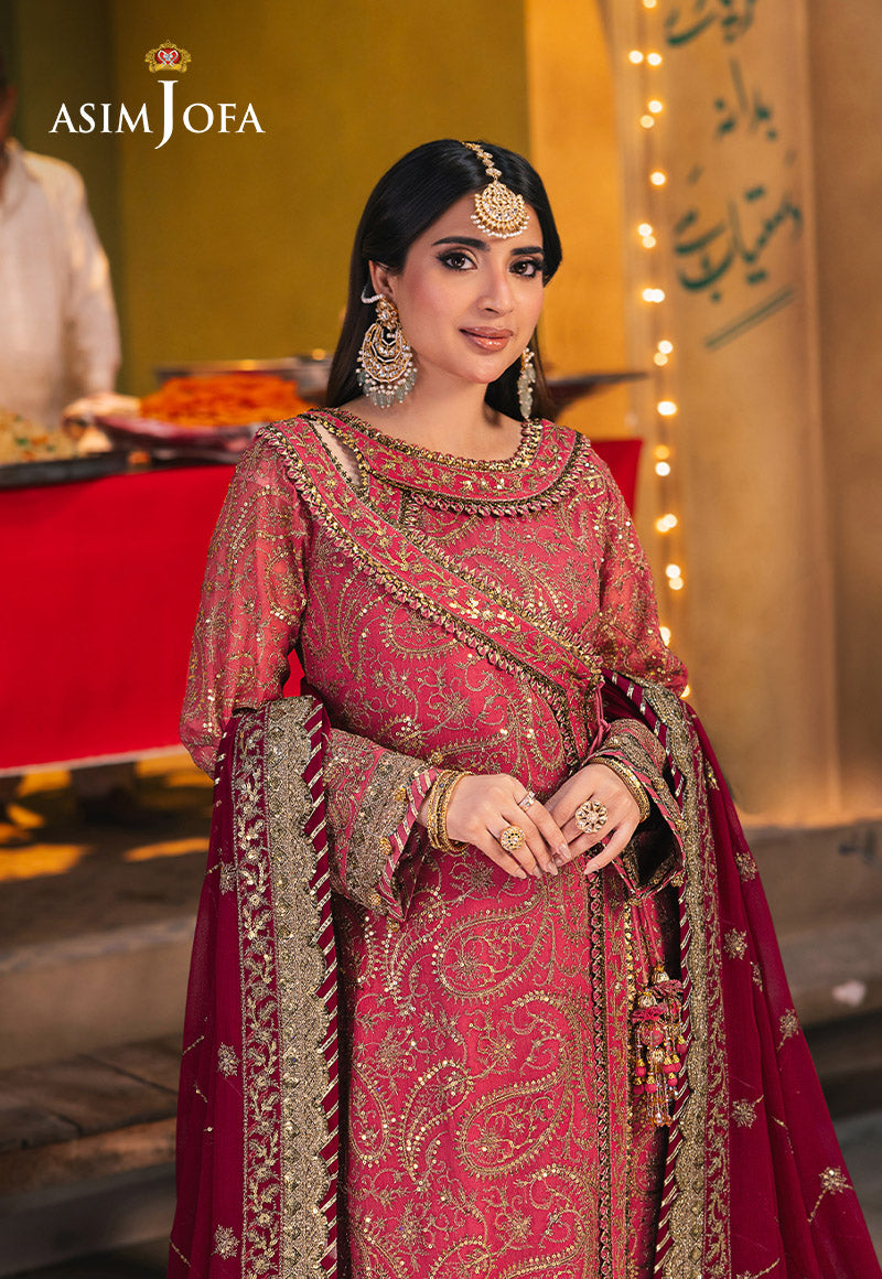 Chamkeeli by Asim Jofa Embroidered Chiffon Unstitched 3Pc Suit AJKK-05