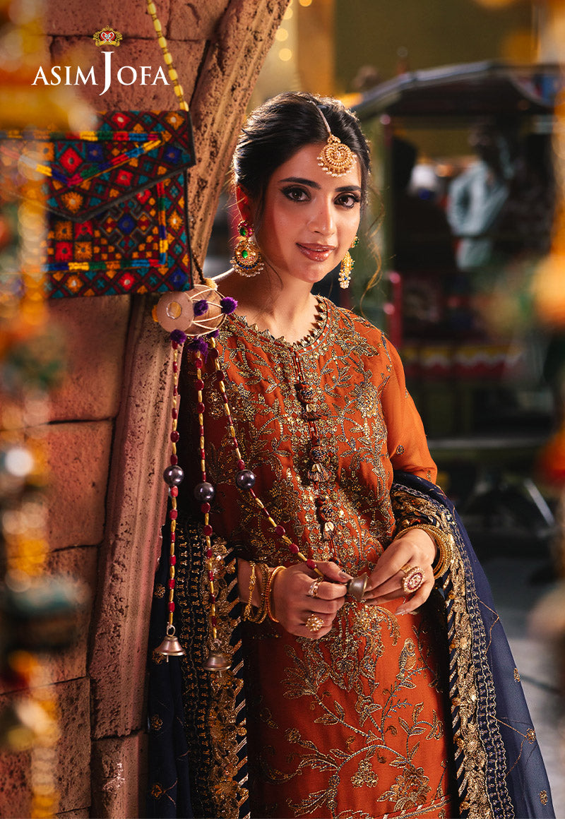 Chamkeeli by Asim Jofa Embroidered Chiffon Unstitched 3Pc Suit AJKK-10