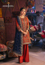 Chamkeeli by Asim Jofa Embroidered Chiffon Unstitched 3Pc Suit AJKK-10