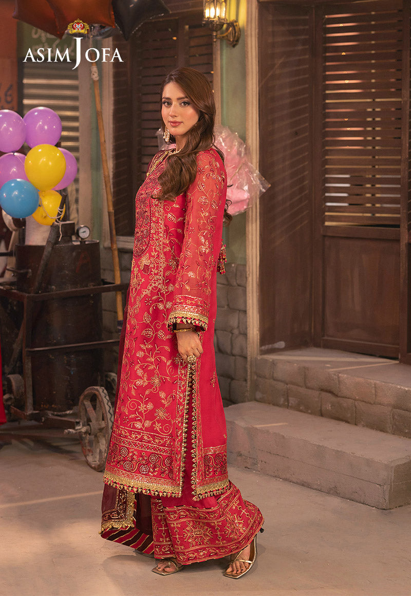 Chamkeeli by Asim Jofa Embroidered Chiffon Unstitched 3Pc Suit AJKK-11