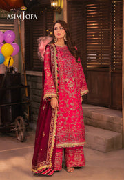 Chamkeeli by Asim Jofa Embroidered Chiffon Unstitched 3Pc Suit AJKK-11