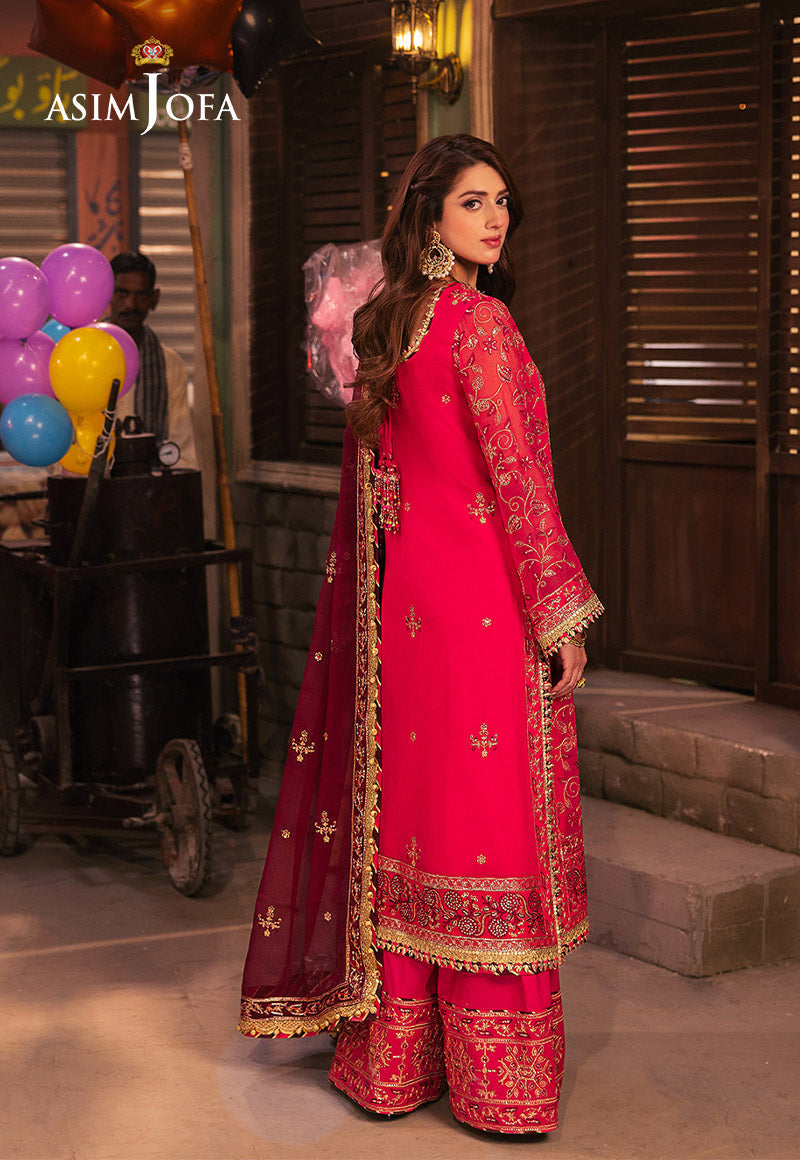 Chamkeeli by Asim Jofa Embroidered Chiffon Unstitched 3Pc Suit AJKK-11