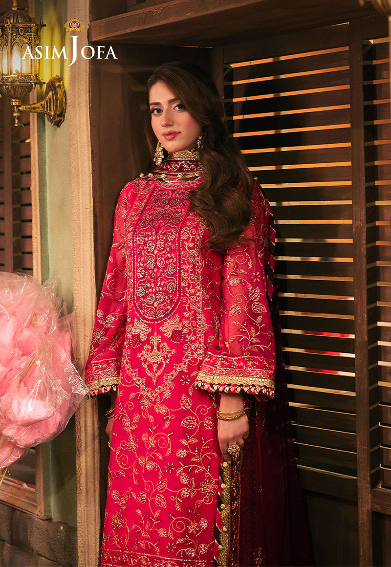 Chamkeeli by Asim Jofa Embroidered Chiffon Unstitched 3Pc Suit AJKK-11