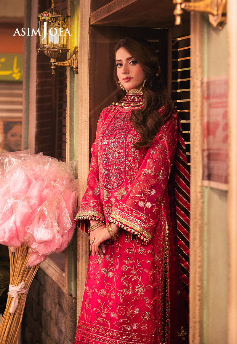 Chamkeeli by Asim Jofa Embroidered Chiffon Unstitched 3Pc Suit AJKK-11