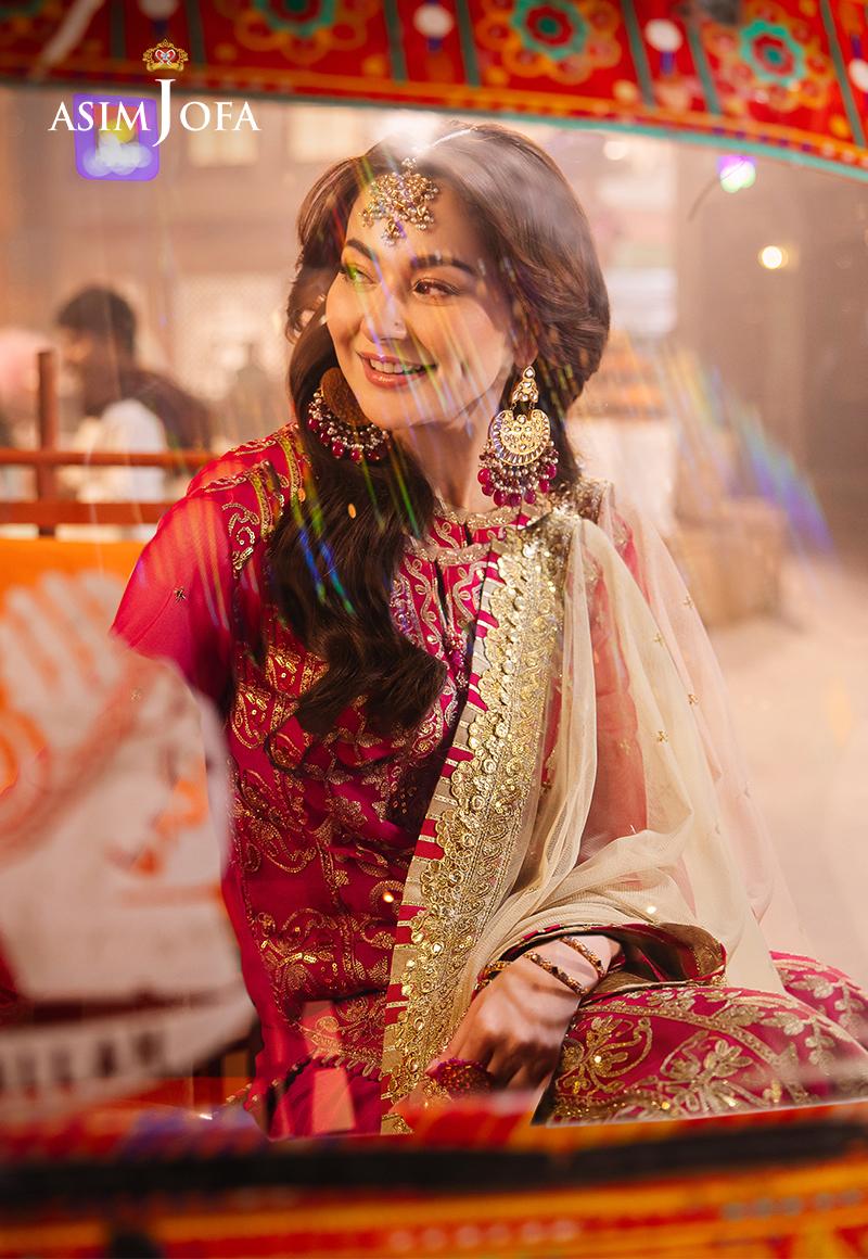 Chamkeeli by Asim Jofa Embroidered Net Unstitched 3Pc Suit AJKK-14