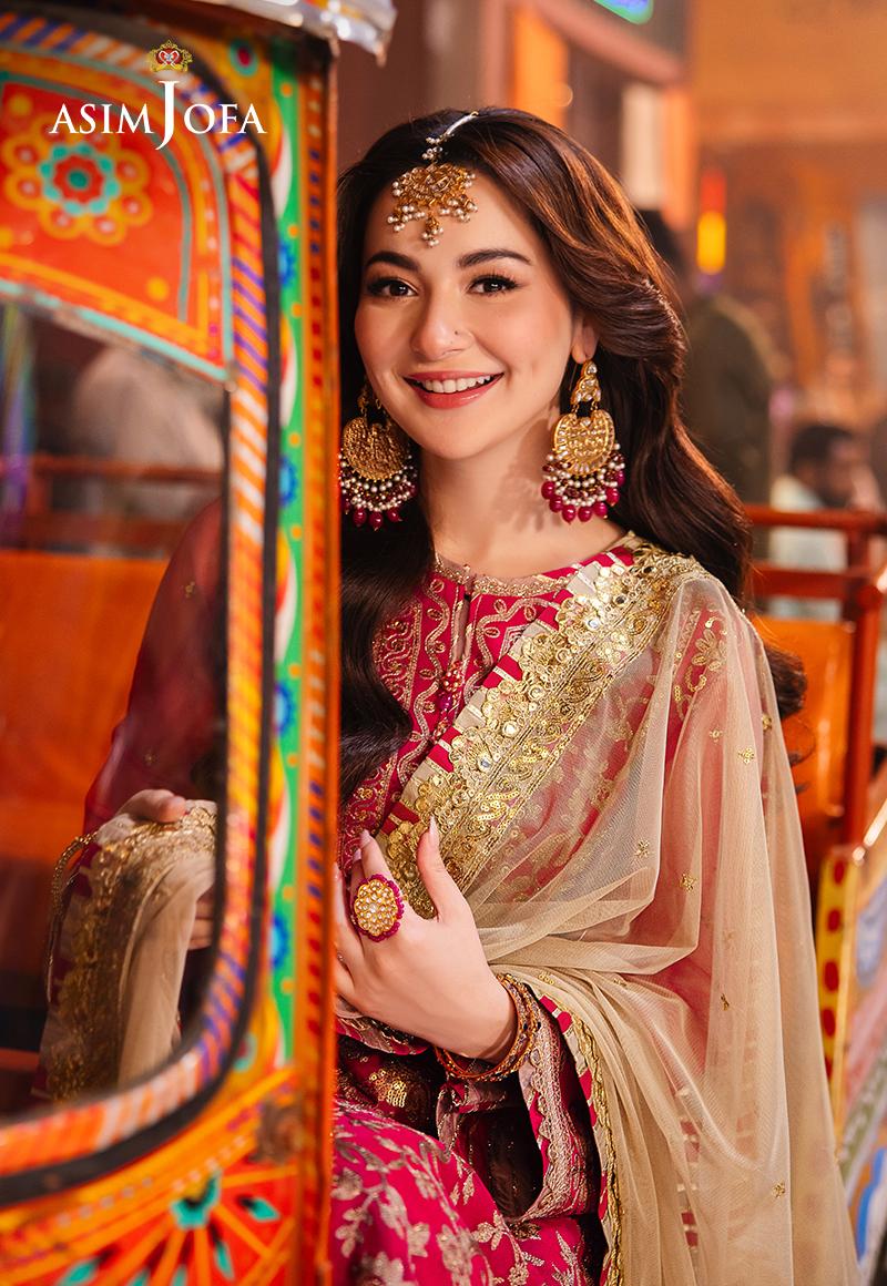 Chamkeeli by Asim Jofa Embroidered Net Unstitched 3Pc Suit AJKK-14