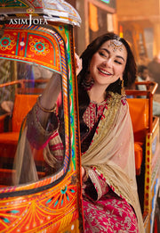 Chamkeeli by Asim Jofa Embroidered Net Unstitched 3Pc Suit AJKK-14