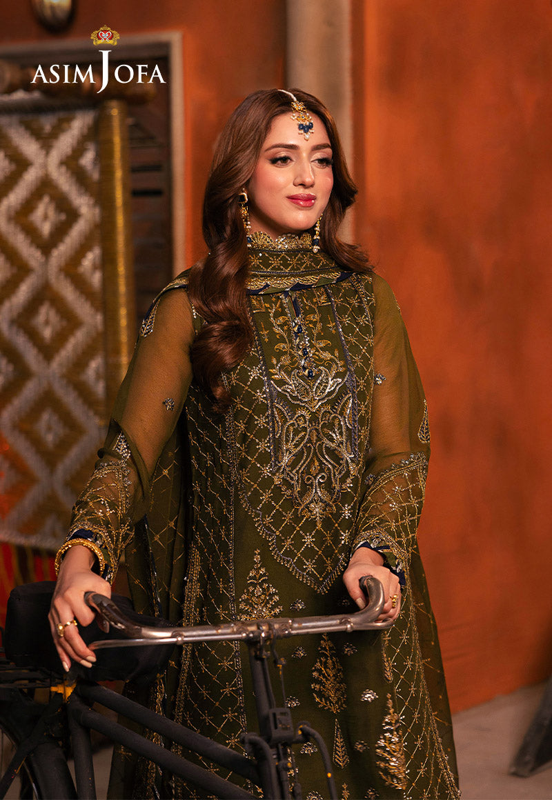 Chamkeeli by Asim Jofa Embroidered Chiffon Unstitched 3Pc Suit AJKK-16