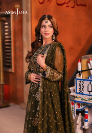 Chamkeeli by Asim Jofa Embroidered Chiffon Unstitched 3Pc Suit AJKK-16