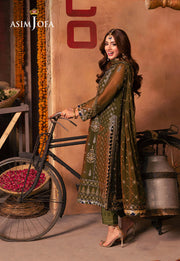 Chamkeeli by Asim Jofa Embroidered Chiffon Unstitched 3Pc Suit AJKK-16