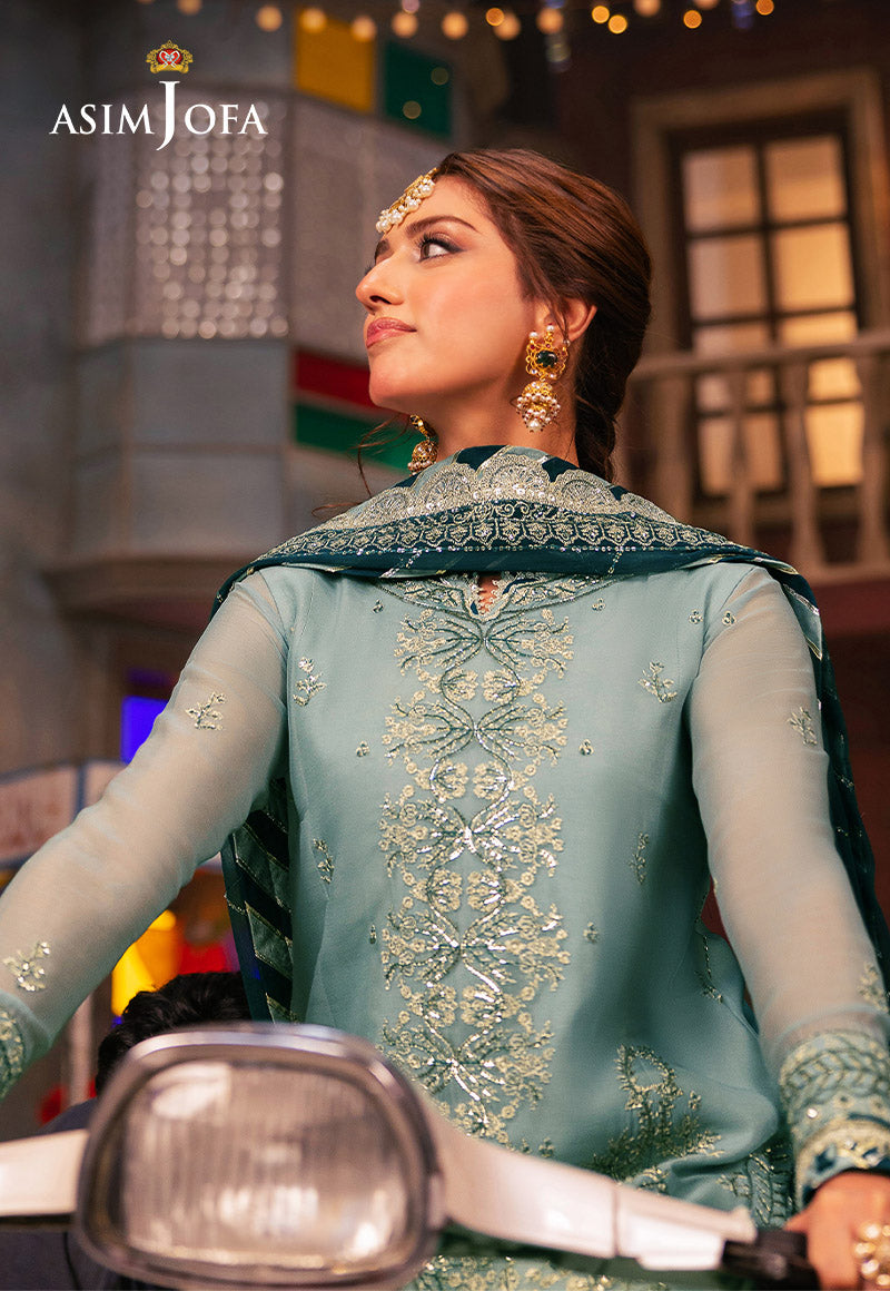 Chamkeeli by Asim Jofa Embroidered Chiffon Unstitched 3Pc Suit AJKK-17