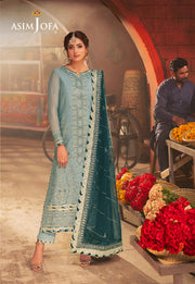 Chamkeeli by Asim Jofa Embroidered Chiffon Unstitched 3Pc Suit AJKK-17