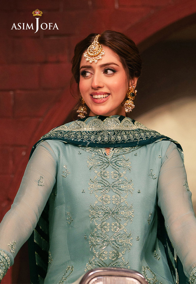 Chamkeeli by Asim Jofa Embroidered Chiffon Unstitched 3Pc Suit AJKK-17