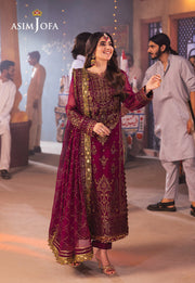 Chamkeeli by Asim Jofa Embroidered Chiffon Unstitched 3Pc Suit AJKK-18