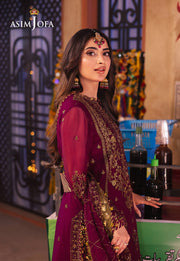 Chamkeeli by Asim Jofa Embroidered Chiffon Unstitched 3Pc Suit AJKK-18