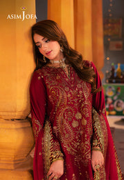 Chamkeeli by Asim Jofa Embroidered Twisted Silk Unstitched 3Pc Suit AJKK-19