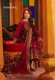 Chamkeeli by Asim Jofa Embroidered Twisted Silk Unstitched 3Pc Suit AJKK-19