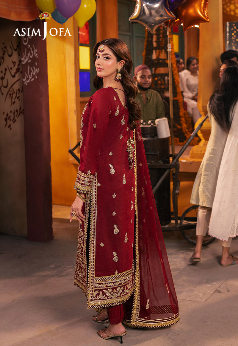 Chamkeeli by Asim Jofa Embroidered Twisted Silk Unstitched 3Pc Suit AJKK-20