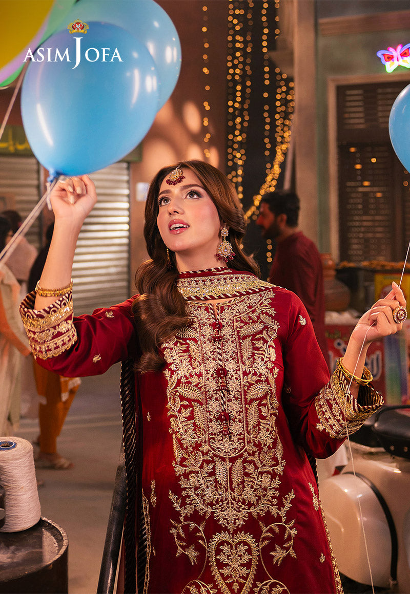 Chamkeeli by Asim Jofa Embroidered Twisted Silk Unstitched 3Pc Suit AJKK-20