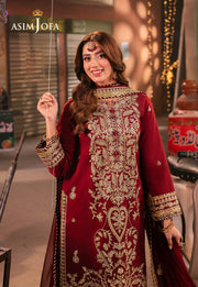 Chamkeeli by Asim Jofa Embroidered Twisted Silk Unstitched 3Pc Suit AJKK-20