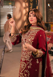 Chamkeeli by Asim Jofa Embroidered Twisted Silk Unstitched 3Pc Suit AJKK-20