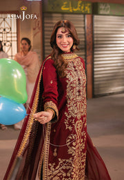 Chamkeeli by Asim Jofa Embroidered Twisted Silk Unstitched 3Pc Suit AJKK-20