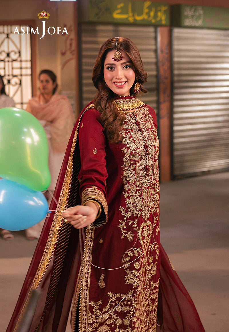 Chamkeeli by Asim Jofa Embroidered Twisted Silk Unstitched 3Pc Suit AJKK-20