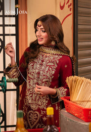 Chamkeeli by Asim Jofa Embroidered Twisted Silk Unstitched 3Pc Suit AJKK-20
