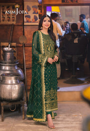 Chamkeeli by Asim Jofa Embroidered Twisted Silk Unstitched 3Pc Suit AJKK-22